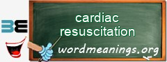 WordMeaning blackboard for cardiac resuscitation